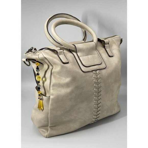 Beaded Purse Charm Suncatcher Black Yellow Crystal Prism Handbag Ornament - Picture 2 of 10